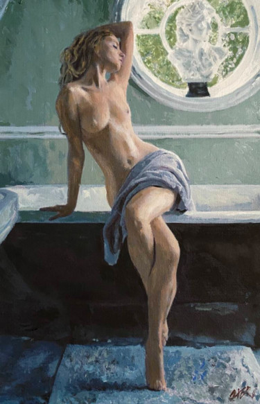 「The Experience Of A…」というタイトルの絵画 William Oxer F.R.S.A.によって, オリジナルのアートワーク, オイル