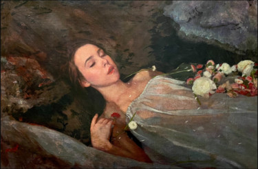 Peinture intitulée "The PreRaphaelite" par William Oxer F.R.S.A., Œuvre d'art originale, Acrylique