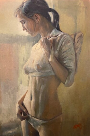 Painting titled "The Thoughtful Danc…" by William Oxer F.R.S.A., Original Artwork, Oil