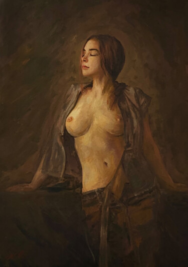 Painting titled "'Warmth, After The…" by William Oxer F.R.S.A., Original Artwork, Oil