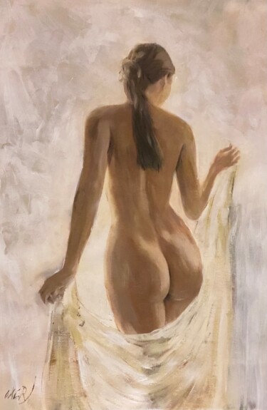 Peinture intitulée "‘The Model’" par William Oxer F.R.S.A., Œuvre d'art originale, Huile