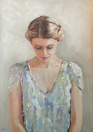 Painting titled "‘The Hidden Letter’" by William Oxer F.R.S.A., Original Artwork, Oil