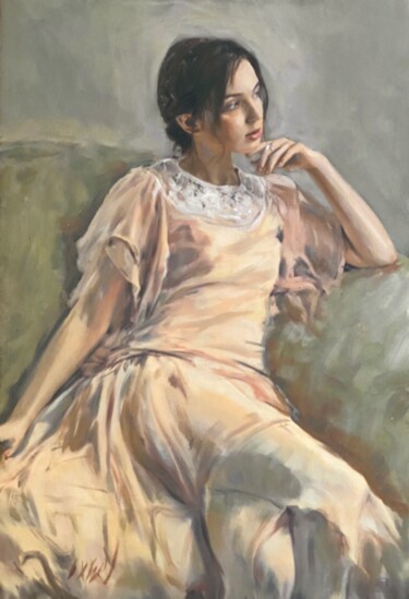 Painting titled "'Une Petite Etude'" by William Oxer F.R.S.A., Original Artwork, Oil