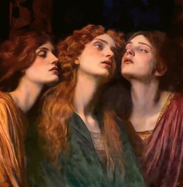 Картина под названием "'The Ecstasy Of The…" - William Oxer F.R.S.A., Подлинное произведение искусства, Масло