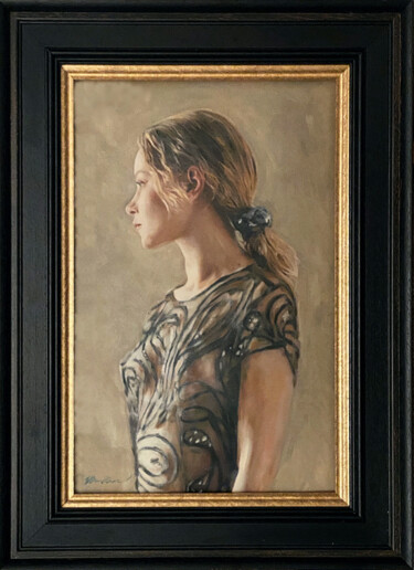 Pintura intitulada "Lady Of The Camelli…" por William Oxer F.R.S.A., Obras de arte originais, Óleo