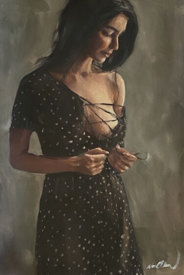 Painting titled "'Unfolding Her Wing…" by William Oxer F.R.S.A., Original Artwork, Oil Mounted on Cardboard