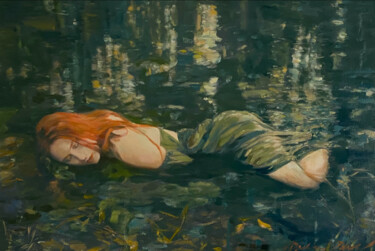 Pintura titulada "‘SHE ONLY DREAMS OF…" por William Oxer F.R.S.A., Obra de arte original, Oleo
