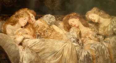 绘画 标题为“'Seat Of The Muses'” 由William Oxer F.R.S.A., 原创艺术品, 油