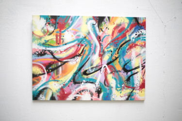 Painting titled "compo" by William Thelineau (wil artist), Original Artwork, Spray paint