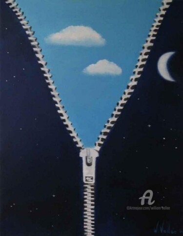 Peinture intitulée "Zip" par William Vallée, Œuvre d'art originale, Acrylique