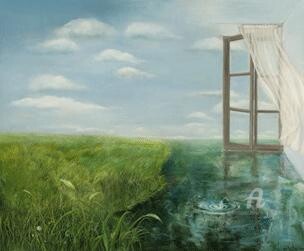 Peinture intitulée "L'instant d'après" par William Vallée, Œuvre d'art originale, Huile