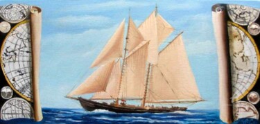 Painting titled "Clipper - Rendise P…" by William Vallée, Original Artwork