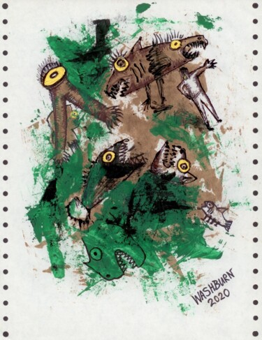 Pittura intitolato "Moors Monsters" da William Washburn, Opera d'arte originale, Acrilico