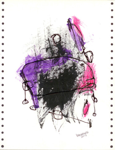 Картина под названием "Color Dog  (Chien C…" - William Washburn, Подлинное произведение искусства, Другой