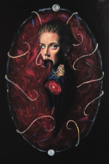 Peinture intitulée "La marquise sans mâ…" par William Bernard, Œuvre d'art originale, Huile