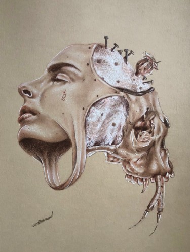 Heroïne Drawing titled "Heroïne" by William Bernard, Original Art, Pencil