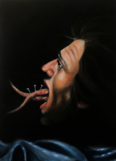 Peinture intitulée "Sorcière" par William Bernard, Œuvre d'art originale, Huile