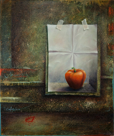 Blessure Peinture intitulée "Blessure" par Castaño, Œuvre d'art originale, Huile Monté sur Châssis