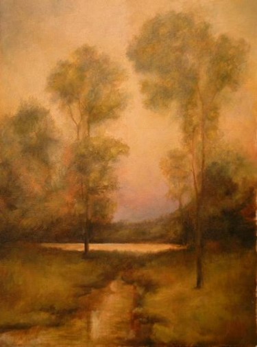 Painting titled "Autumn sunset" by William Dunn, Original Artwork