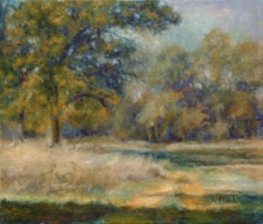 Painting titled "Field at Andrews" by William Dunn, Original Artwork, Oil