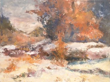 Painting titled "Melting fields" by William Dunn, Original Artwork, Oil