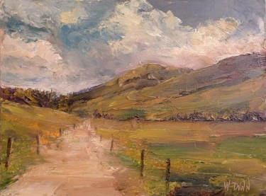 Painting titled "Opaque hills" by William Dunn, Original Artwork, Oil