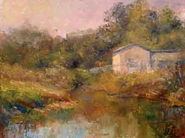 Painting titled "Mill Creek" by William Dunn, Original Artwork, Oil