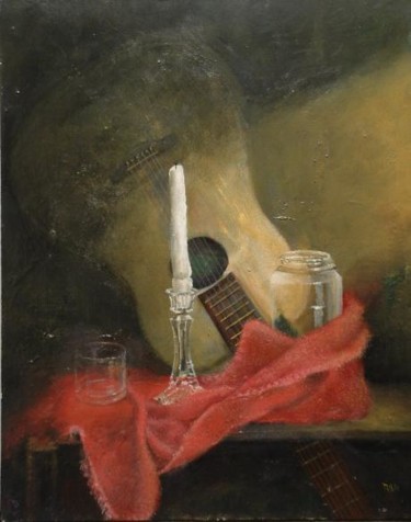Painting titled "Ochre light" by William Dunn, Original Artwork, Oil