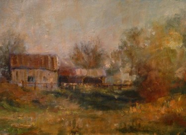 Painting titled "Abandoned Autumn" by William Dunn, Original Artwork, Oil