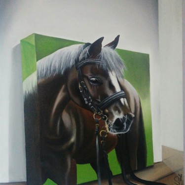 Painting titled "Cavalo 3D" by Will Bahia, Original Artwork, Oil