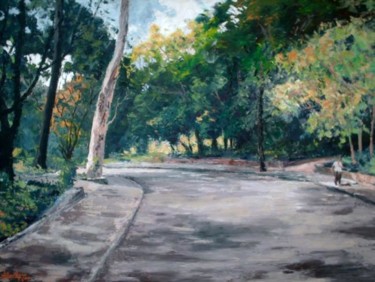 Pintura intitulada "Cena do Parque Muni…" por Willian Araújo, Obras de arte originais, Óleo