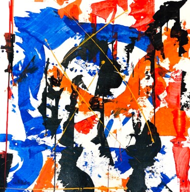 Peinture intitulée "Abstrait N°3" par Willigo, Œuvre d'art originale, Acrylique