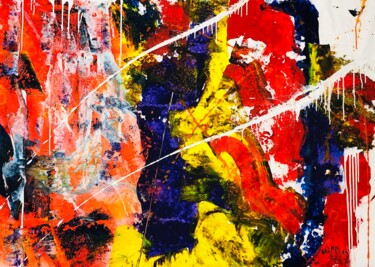 Pintura intitulada "Abstrait N°15" por Willigo, Obras de arte originais, Acrílico