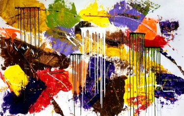 Painting titled "Abstrait N°27" by Willigo, Original Artwork, Acrylic
