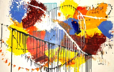 Картина под названием "Abstrait N°26" - Willigo, Подлинное произведение искусства, Акрил