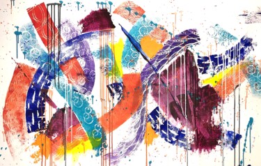 "Abstrait N°37" başlıklı Tablo Willigo tarafından, Orijinal sanat, Akrilik