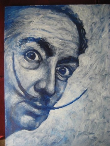 Pintura intitulada "retrato Dalí" por Willo, Obras de arte originais