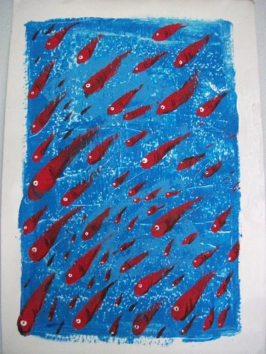 Painting titled "Peces" by Willo, Original Artwork