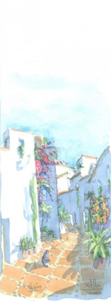Pintura titulada "pueblito andaluz" por Willo, Obra de arte original