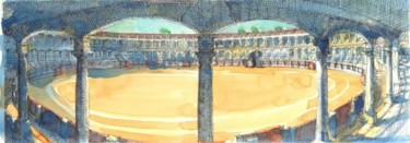 Peinture intitulée "plaza de toros Ronda" par Willo, Œuvre d'art originale