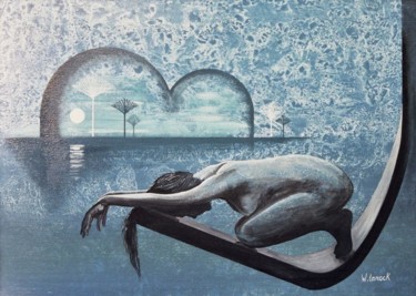 Peinture intitulée "meditation.jpg" par Willy Larock, Œuvre d'art originale, Acrylique