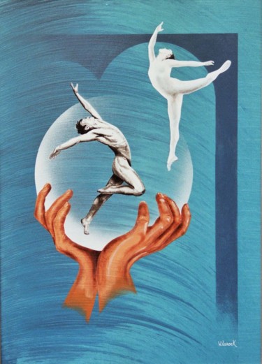 Peinture intitulée "le-saut-d-amour.jpg" par Willy Larock, Œuvre d'art originale, Acrylique