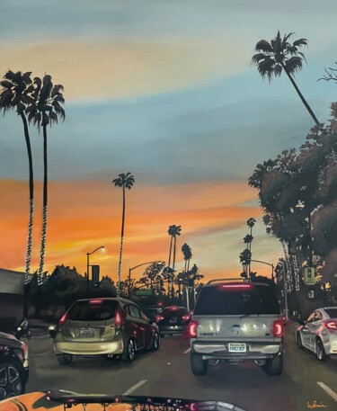 Pintura titulada "LA traffic" por Willy Porée, Obra de arte original, Acrílico