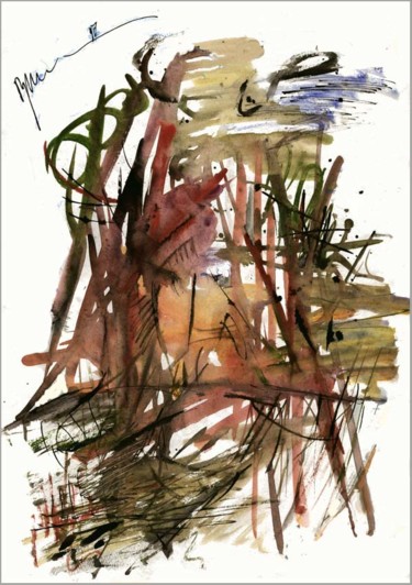 Drawing titled "Fourré Thickets  За…" by Dima Wilms, Original Artwork, Gouache