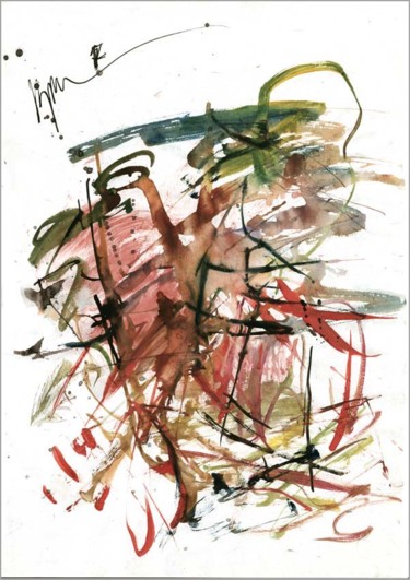 Drawing titled "Fourré   Thickets…" by Dima Wilms, Original Artwork, Gouache