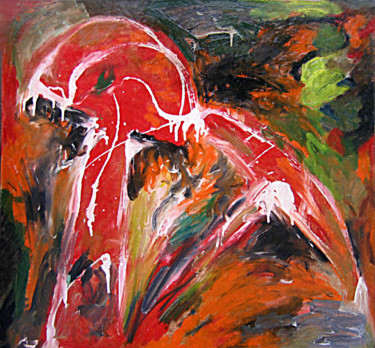 Painting titled "Mushrooms. Грибы 24" by Dima Wilms, Original Artwork, Oil