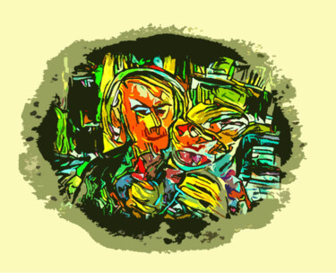 Arte digitale intitolato "Дима с ребенком  Di…" da Dima Wilms, Opera d'arte originale, Lavoro digitale 2D