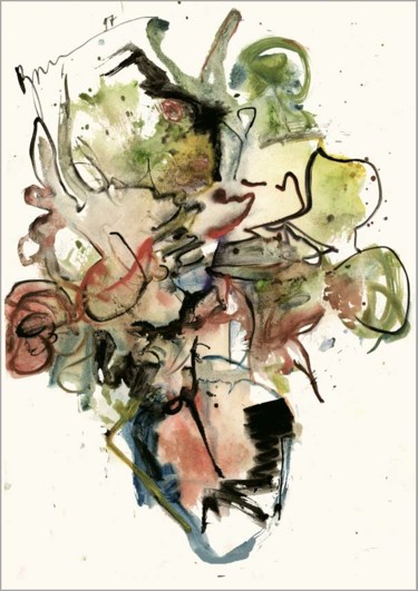 Dessin intitulée "Bouquet-herbier Бук…" par Dima Wilms, Œuvre d'art originale, Gouache