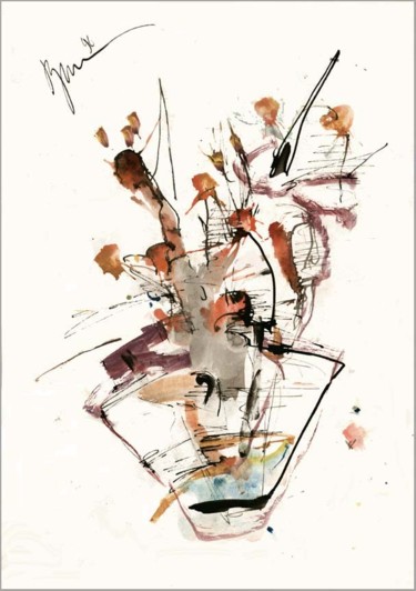 Drawing titled "Bouquet-splashes. Б…" by Dima Wilms, Original Artwork, Gouache