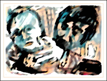 Цифровое искусство под названием "with my son  с сыно…" - Dima Wilms, Подлинное произведение искусства, 2D Цифровая Работа